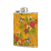 Tropenbuket und Kolibris 2 Flachmann (Links)