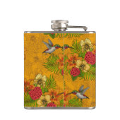 Tropenbuket und Kolibris 2 Flachmann (Rückseite)