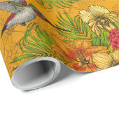 Tropenbuket und Kolibris 2 Geschenkpapier (Rolleneckpunkt)
