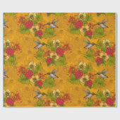 Tropenbuket und Kolibris 2 Geschenkpapier (Flach)