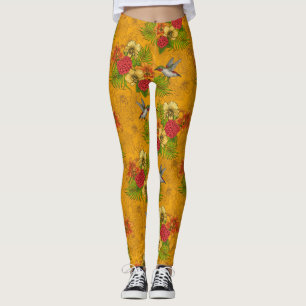 Tropenbuket und Kolibris 2 Leggings
