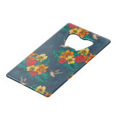 Tropenbuket und Kolibris Geldbeutel Flaschenöffner (Vorderseite Schrägansicht)