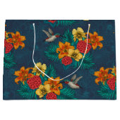 Tropenbuket und Kolibris Große Geschenktüte (Vorderseite)