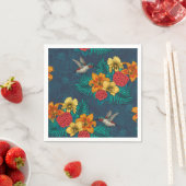 Tropenbuket und Kolibris Serviette (Beispiel)