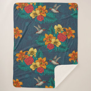 Tropenbuket und Kolibris Sherpadecke