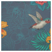 Tropenbuket und Kolibris Stoff (Muster)