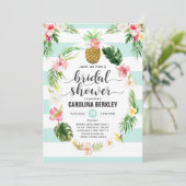 Tropenfarben-Brautparty-Karte Einladung (Stehend Vorderseite)