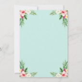 Tropenfarben-Brautparty-Karte Einladung (Rückseite)