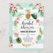 Tropenfarben-Brautparty-Karte Einladung (Vorne/Hinten)