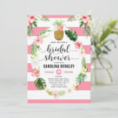Tropenfarben-Brautparty-Karte Einladung (Stehend Vorderseite)
