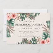 Tropenfarben Grüne Probe Abendessen Einladung (Vorderseite)