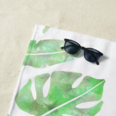 Tropenfarben Leaf Strandtuch | Hellgrün (Beispiel)