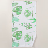 Tropenfarben Leaf Strandtuch | Hellgrün (Vorderseite)