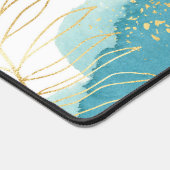 Tropenfarben Rosa Goldleaf Personalisiert Schreibtischunterlage (Ecke)