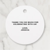 Tropenfarbene Blume Wreath Bridal Brunch Geschenkanhänger (Rückseite)