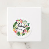 Tropenfarbene Blume Wreath Bridal Brunch Geschenkanhänger (Beispiel)