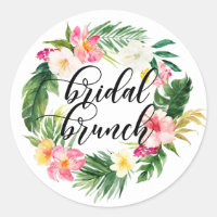 Tropenfarbene Blume Wreath Bridal Brunch