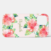 Tropenfarbene Blüten Case-Mate iPhone Hülle (Rückseite (Horizontal))