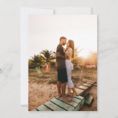 Tropenfarbene, rosafarbene Blume Save The Date (Rückseite)