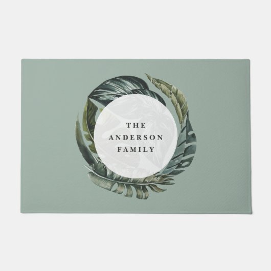 Tropenfarbene Wohngestaltung Fußmatte (Vorderseite)