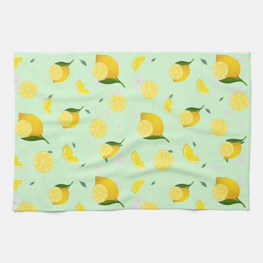 Tropenfarbene Zitrusfrüchte SOMMER Orangenlemon Sl Geschirrtuch (Horizontal)