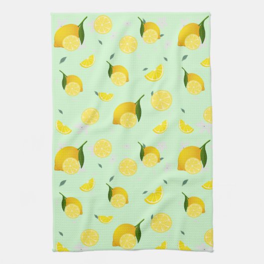 Tropenfarbene Zitrusfrüchte SOMMER Orangenlemon Sl Geschirrtuch (Vertikal)