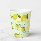 Tropenfarbene Zitrusfrüchte SOMMER Orangenlemon Sl Pappbecher (Rechts)