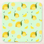 Tropenfarbene Zitrusfrüchte SOMMER Orangenlemon Sl Rechteckiger Pappuntersetzer (Vorderseite)