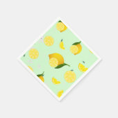 Tropenfarbene Zitrusfrüchte SOMMER Orangenlemon Sl Serviette (Ecke)