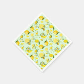 Tropenfarbene Zitrusfrüchte SOMMER Orangenlemon Sl Serviette (Ecke)