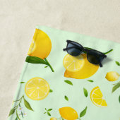 Tropenfarbene Zitrusfrüchte SOMMER Orangenlemon Sl Strandtuch (Beispiel)