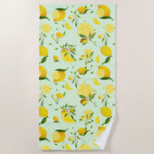 Tropenfarbene Zitrusfrüchte SOMMER Orangenlemon Sl Strandtuch (Vorderseite)