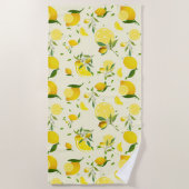 Tropenfarbene Zitrusfrüchte SOMMER Orangenlemon Sl Strandtuch (Vorderseite)