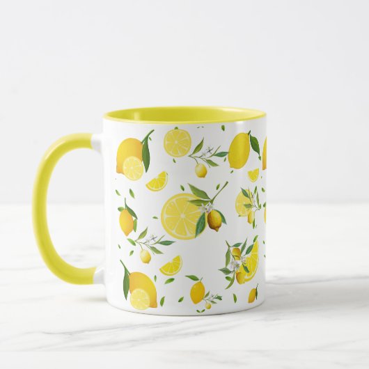 Tropenfarbene Zitrusfrüchte SOMMER Orangenlemon Sl Tasse (Links)