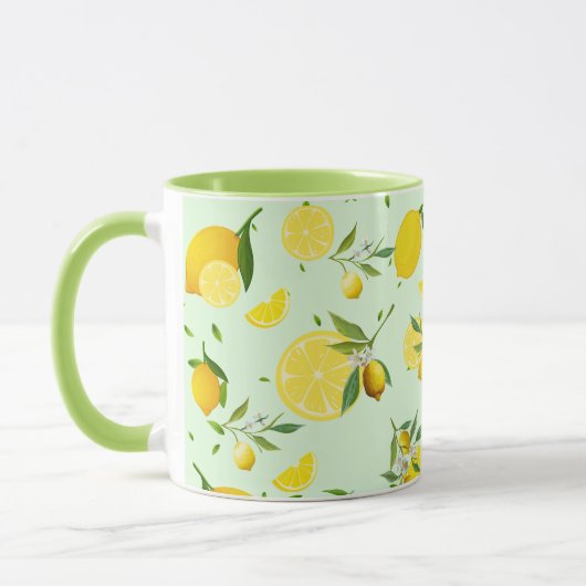 Tropenfarbene Zitrusfrüchte SOMMER Orangenlemon Sl Tasse (Links)