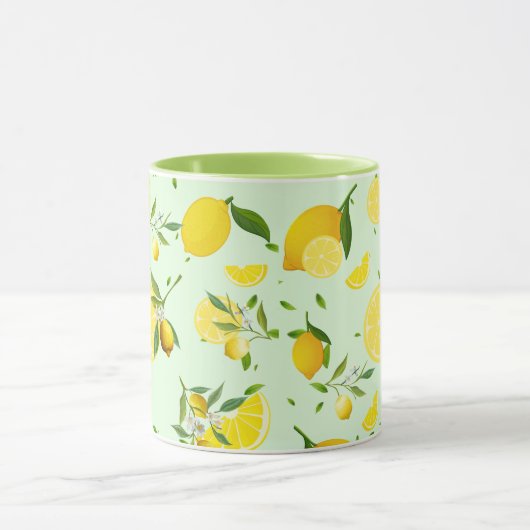 Tropenfarbene Zitrusfrüchte SOMMER Orangenlemon Sl Tasse (Zentrum)