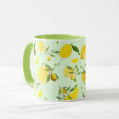 Tropenfarbene Zitrusfrüchte SOMMER Orangenlemon Sl Tasse (Vorderseite Links)