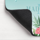 Tropenfarbener Aquamariner Glitzer Mousepad (Ecke)