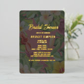 Tropenfarbener Hibiskus hawaiianische Sommerbraut Folieneinladung (Stehend vorne)