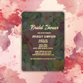 Tropenfarbener Hibiskus hawaiianische Sommerbraut Folieneinladung