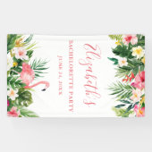 Tropenfarbener Junggeselinnen-Abschied mit Blütenr Banner (Horizontal)