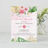 Tropenfarbenes Brautparty Einladung (Stehend Vorderseite)