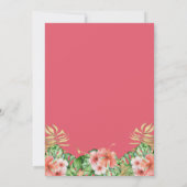 Tropenfarbenes Brautparty Einladung (Rückseite)