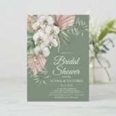 Tropenfarbenes LGBTQ-Brautparty Einladung (Stehend Vorderseite)