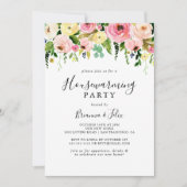 Tropenfarbenes Party für Blumenhäuser Einladung (Vorderseite)