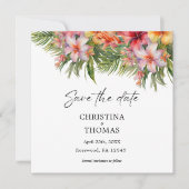 Tropenfarbenflora Save the Date (Vorderseite)