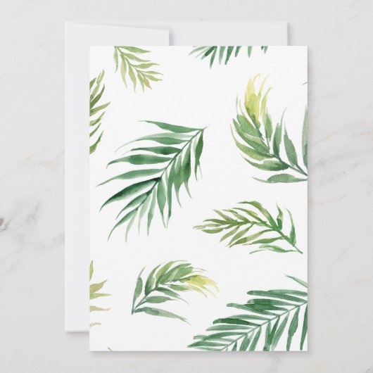 Tropenfarbenflora Save the Date (Rückseite)