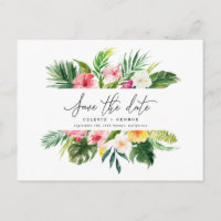 Tropenfarbenfolienskript Save the Date