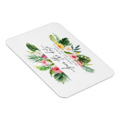 Tropenfarbenfolienskript Save the Date Magnet (Rechte Seite)