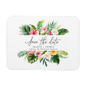 Tropenfarbenfolienskript Save the Date Magnet (Horizontal)